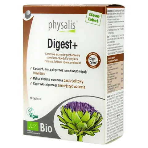 TABLETKI NA WSPARCIE TRAWIENIA (DIGEST+) BIO 30 szt. - PHYSALIS