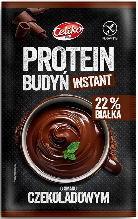 BUDYŃ PROTEINOWY INSTANT O SMAKU CZEKOLADOWYM BEZGLUTENOWY 40 g - CELIKO