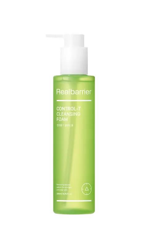 PIANKA KOREAŃSKA DO TWARZY CONTROL-T OCZYSZCZAJĄCA REGULUJĄCA WYDZIELANIE SEBUM 200 ml - REAL BARRIER