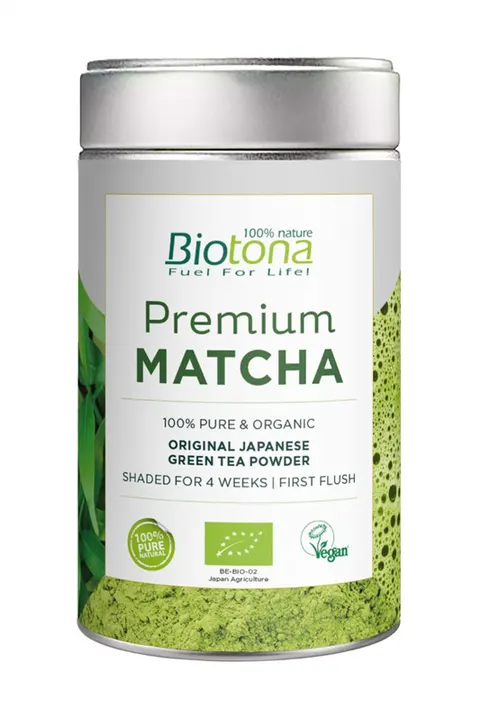 HERBATA ZIELONA MATCHA JAPOŃSKA PREMIUM BIO 80 g - BIOTONA