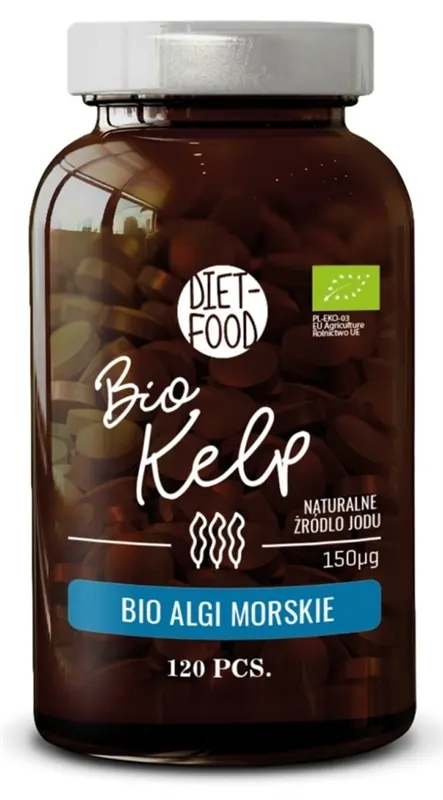 ALGI MORSKIE KELP BIO 120 TABLETEK - DIET-FOOD