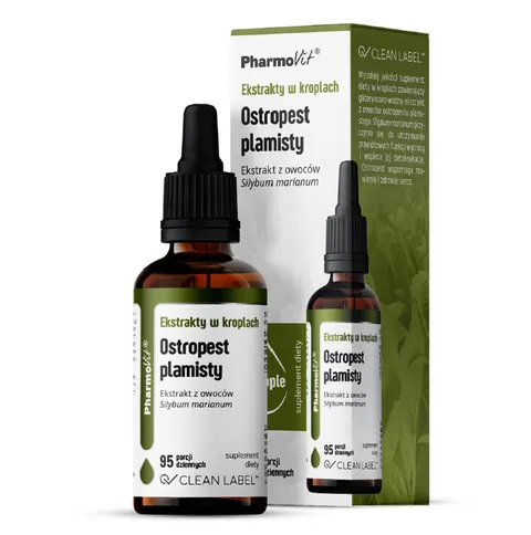 EKSTRAKTY W KROPLACH OSTROPEST PLAMISTY BEZGLUTENOWE 30 ml - PHARMOVIT (CLEAN LABEL)