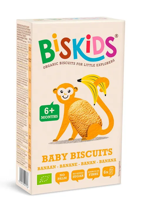 CIASTECZKA BANANOWE OD 6 MIESIĄCA BIO 120 g - BISKIDS