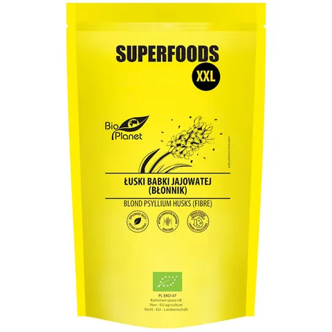ŁUSKI BABKI JAJOWATEJ (BŁONNIK) BIO 400 g - BIO PLANET SUPERFOODS
