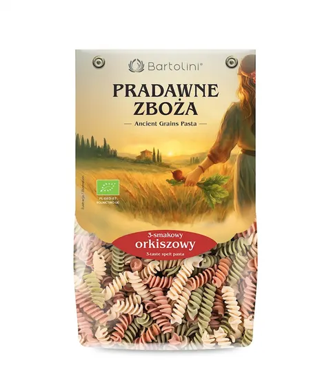 MAKARON (ORKISZOWY 3 SMAKOWY) ŚWIDERKI BIO 250 g - BARTOLINI (PRADAWNE ZBOŻA)