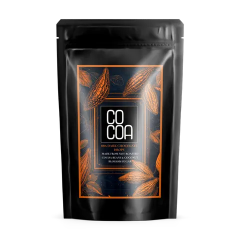 DROPSY Z CIEMNEJ CZEKOLADY 88 % BIO 200 g - COCOA