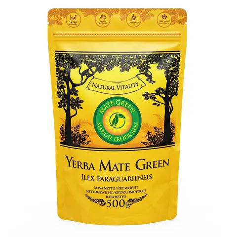 YERBA MATE MANGO TROPICALES 500 g - YERBA MATE GREEN