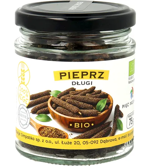 PIEPRZ DŁUGI BEZGLUTENOWY BIO 75 g - PIĘĆ PRZEMIAN