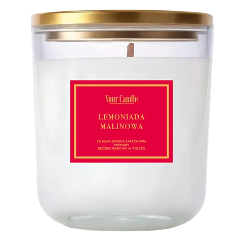 ŚWIECA SOJOWA ZAPACHOWA LEMONIADA MALINOWA 180 ml - YOUR CANDLE