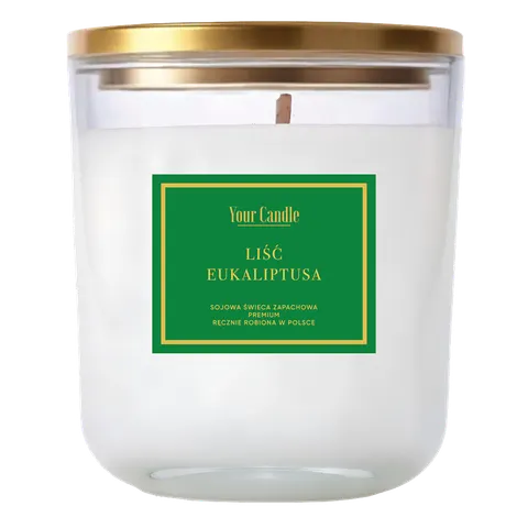 ŚWIECA SOJOWA ZAPACHOWA LIŚĆ EUKALIPTUSA 180 ml - YOUR CANDLE