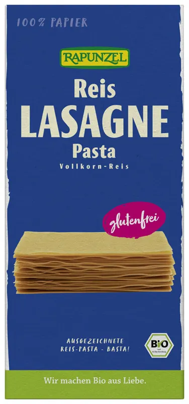 MAKARON (RYŻOWY RAZOWY) LASAGNE BEZGLUTENOWY BIO 250 g - RAPUNZEL