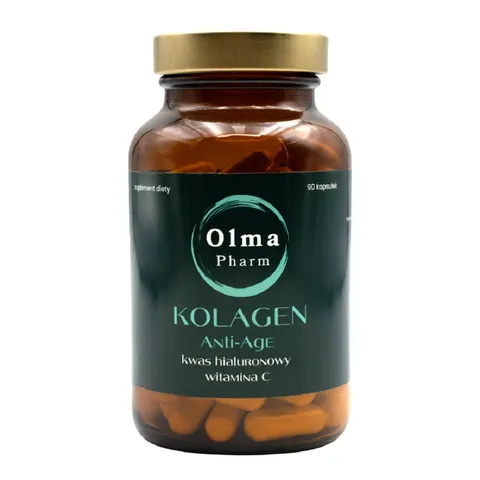 KOLAGEN ANTI-AGE Z KWASEM HIALURONOWYM I WITAMINĄ C 90 KAPSUŁEK - OLMA PHARM