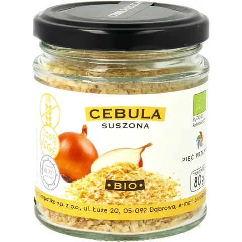 CEBULA SUSZONA BEZGLUTENOWA BIO 80 g - PIĘĆ PRZEMIAN