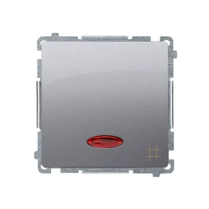 BASIC Łącznik krzyżowy z podświetleniem (moduł), 10AX, 250V~, zaciski śrubowe; stal inox