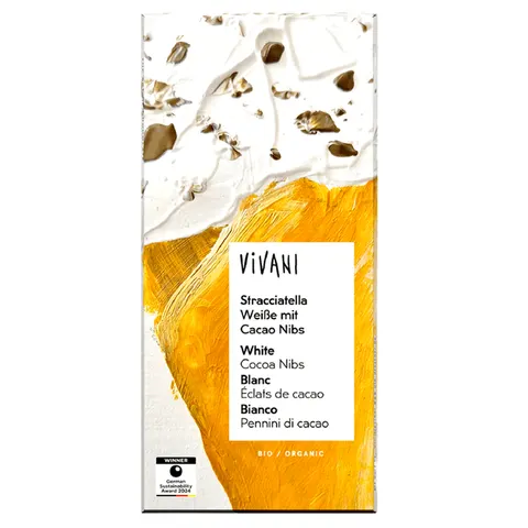 CZEKOLADA BIAŁA STRACCIATELLA BIO 80 g - VIVANI