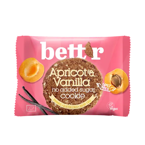 CIASTKO Z MORELĄ I WANILIĄ BEZ DODATKU CUKRÓW BIO 40 g - BETT'R