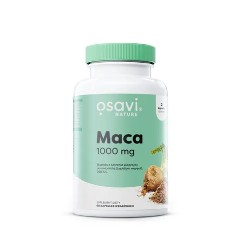 MACA EKSTRAKT (500 mg) BEZGLUTENOWA 60 KAPSUŁEK - OSAVI