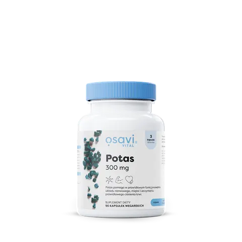 POTAS (100 mg) BEZGLUTENOWY 90 KAPSUŁEK - OSAVI