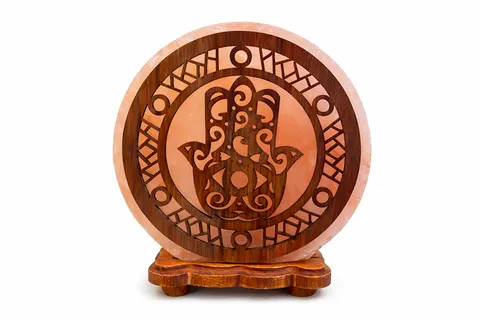 LAMPA SOLNA Z MOTYWEM CHAMSA 5 kg - HIMALAYAN SALT