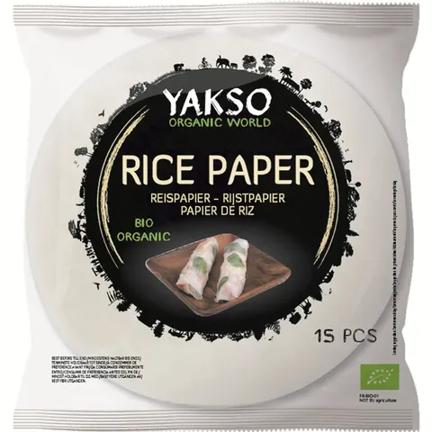 PAPIER RYŻOWY BEZGLUTENOWY BIO (15 szt.) 150 g - YAKSO