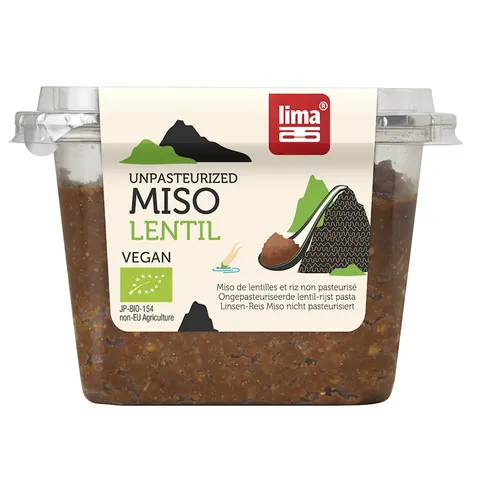MISO LENTIL (PASTA Z SOCZEWICY I RYŻU) BIO 300 g - LIMA