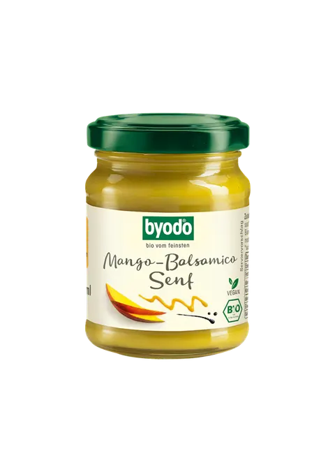 Sos Musztardowo–Balsamiczny z Mango Bezglutenowy Bio 125 ml - Byodo