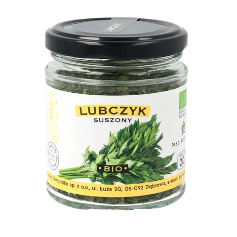 LUBCZYK SUSZONY BEZGLUTENOWY BIO 20 g - PIĘĆ PRZEMIAN