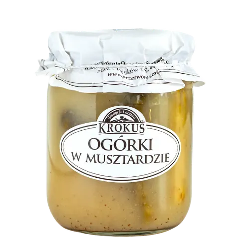 OGÓRKI KONSERWOWE W MUSZTARDZIE 500 g (250 g) - KROKUS