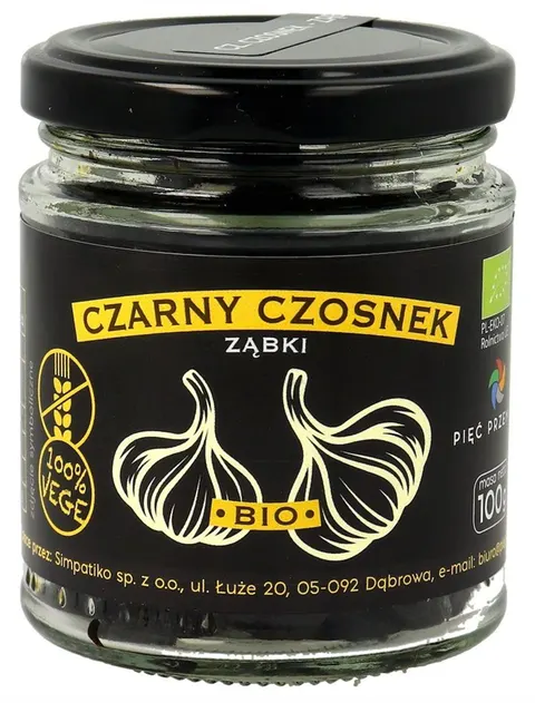 CZARNY CZOSNEK BEZGLUTENOWY BIO 100 g - PIĘĆ PRZEMIAN