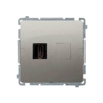 BASIC Gniazdo HDMI pojedyncze (moduł); satynowy
