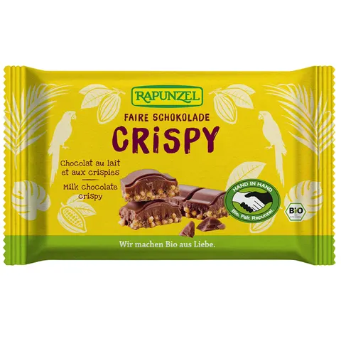 CZEKOLADA MLECZNA Z CHRUPKAMI ZBOŻOWYMI BIO 100 g - RAPUNZEL