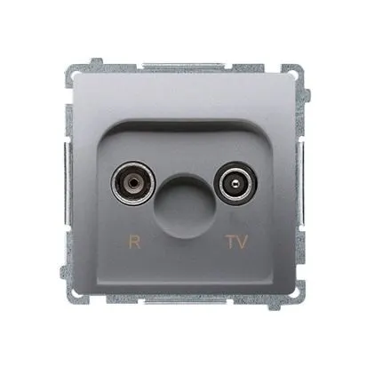BASIC Gniazdo antenowe R-TV końcowe, separowane (moduł); stal inox