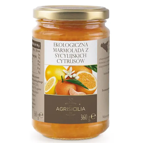MARMOLADA Z CYTRUSÓW SYCYLIJSKICH BIO 360 g - AGRISICILIA