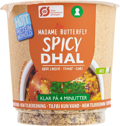 DANIE BŁYSKAWICZNE PROTEINOWE DAL PIKANTNY BIO 60 g - MADAME BUTTERFLY