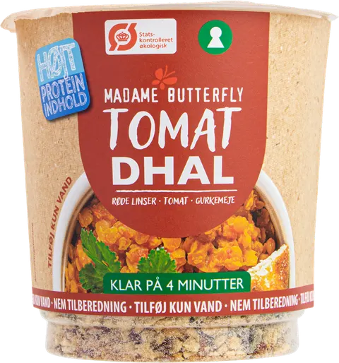 DANIE BŁYSKAWICZNE PROTEINOWE DAL POMIDOROWY BIO 60 g - MADAME BUTTERFLY