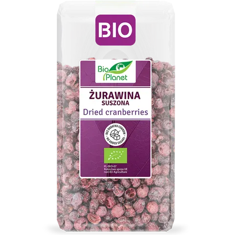 ŻURAWINA SUSZONA NIESŁODZONA BIO 100 g - BIO PLANET