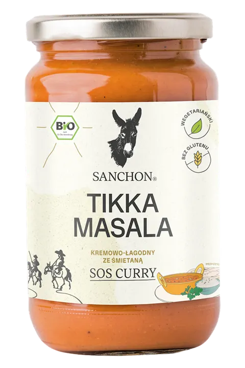 SOS CURRY TIKKA MASALA BEZGLUTENOWY BIO 320 ml - SANCHON