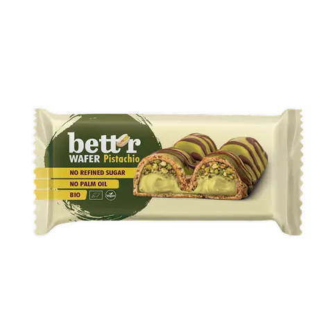 WAFELEK Z NADZIENIEM PISTACJOWYM BIO 34 g - BETT'R