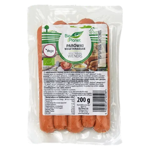 PARÓWKI WEGETARIAŃSKIE BIO 200 g - BIO PLANET