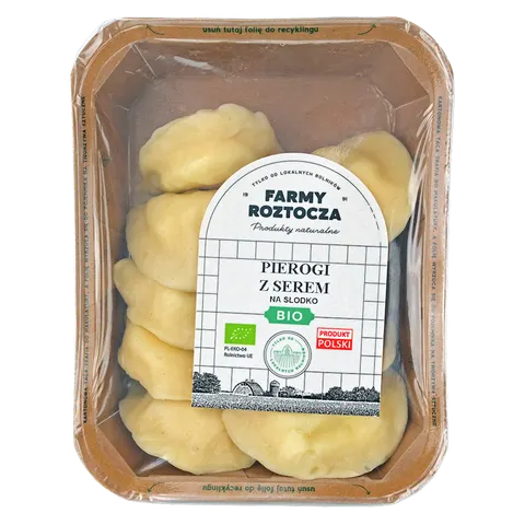 PIEROGI Z SEREM NA SŁODKO BIO 400 g - FARMY ROZTOCZA (NA ZAMÓWIENIE)