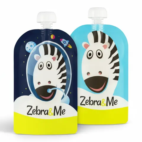 ZEBRA & ME SASZETKI WIELORAZOWE NA POKARM 2 szt 150 ml
