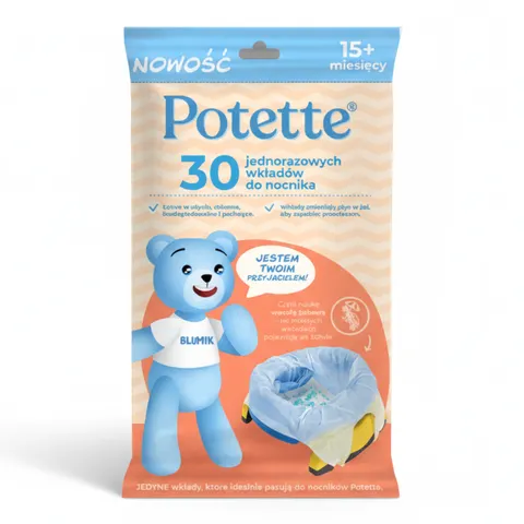 30 Jednorazowych Wkładów do Nocnika Potette Plus