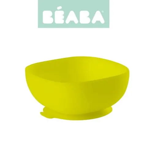 BEABA SILIKONOWA MISECZKA Z PRZYSSAWKĄ YELLOW