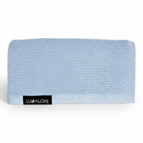 Lullalove otulacz mgiełka lekki kocyk bambusowy / Blue