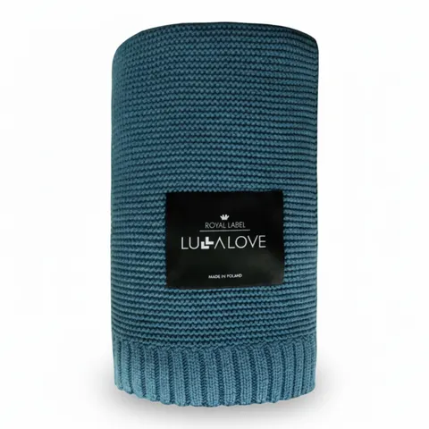 Bambusowy koc 80x100 Petrol / Lullalove