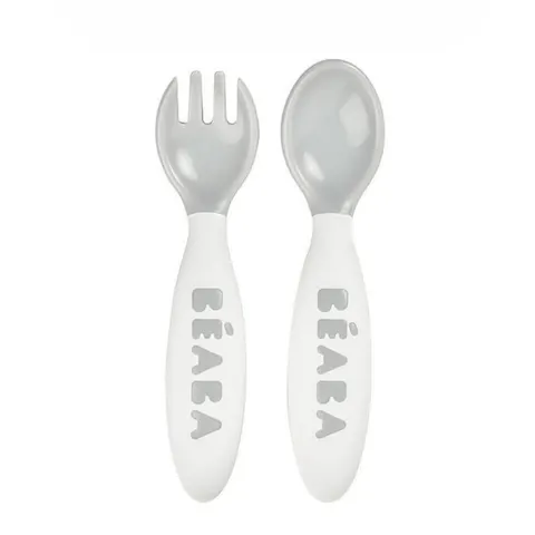 BEABA SZTUĆCE PLASTIKOWE W ETUI GREY