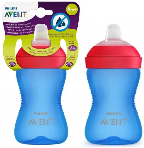 Philips Avent kubek z miękkim ustnikiem 300ml 9m+ niebieski