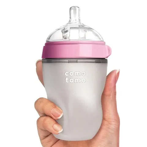 COMOTOMO BUTELKA SILIKOOWA ANTUKOLKOWA 150 ml PINK