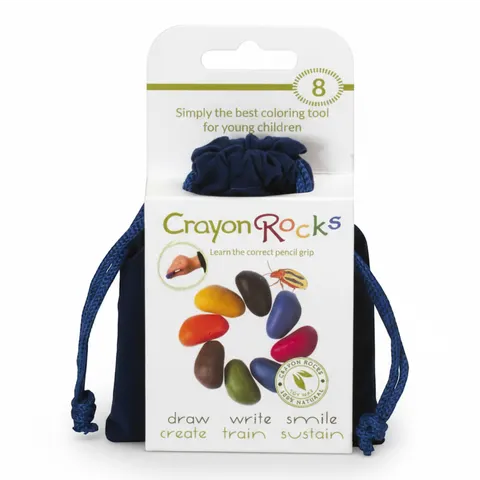 Kredki Crayon Rocks w aksamitnym woreczku, 8 kolorów