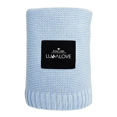 Lullalove koc bambusowy 80x100 cm kocyk dziecięcy / Baby Blue